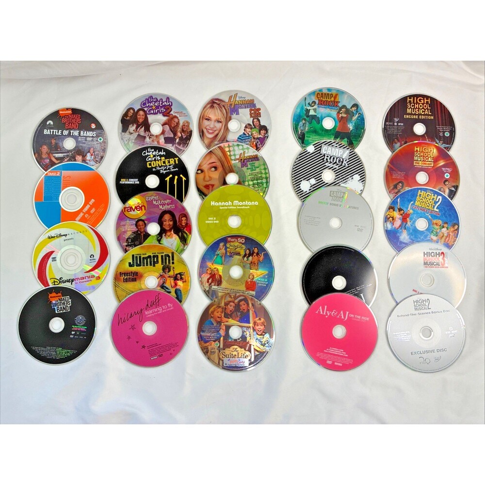 Disney Channel DVD Lot Loose High School Musical Hannah Camp Rock Suite Life Aly
